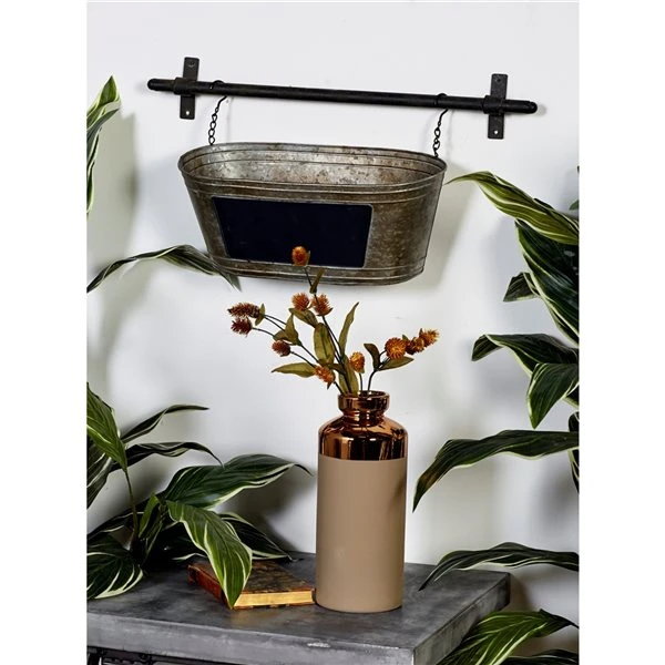 330941429_AlternateImage1_l.jpg Grayson Lane 24-in W x 11-in H Grey Metal Window Box -GRAYSON LANE shop 330941429 AlternateImage1 l