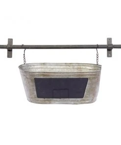 Grayson Lane 24-in W x 11-in H Grey Metal Window Box 3 Grayson Lane 24-in W x 11-in H Grey Metal Window Box -GRAYSON LANE shop 330941429 AlternateImage5 l