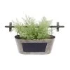 Grayson Lane 24-in W x 11-in H Grey Metal Window Box