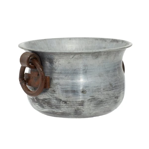 Grayson Lane 13-in W x 6-in H Grey Metal Planter - 3-Pack 4 Grayson Lane 13-in W x 6-in H Grey Metal Planter - 3-Pack - Image 4