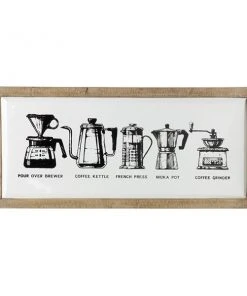 Grayson Lane 11.85-in H x 25.95-in W Vintage Wood Coffee Wall Accent