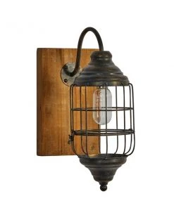 Grayson Lane 11-in W Brown and Black Industrial Wall Sconce