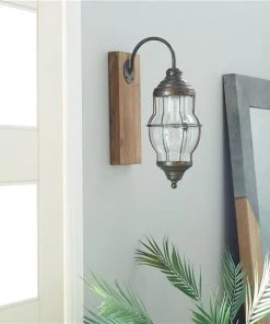 Grayson Lane 11-in W Distressed Brown Industrial Wall Sconce 7 Grayson Lane 11-in W Distressed Brown Industrial Wall Sconce -GRAYSON LANE shop 330941471 AlternateImage2 l