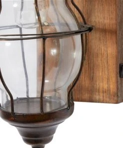 Grayson Lane 11-in W Distressed Brown Industrial Wall Sconce 8 Grayson Lane 11-in W Distressed Brown Industrial Wall Sconce -GRAYSON LANE shop 330941471 AlternateImage3 l