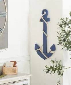Grayson Lane 27-in H x 15-in W Costal Blue Wood Anchor Wall Accent -GRAYSON LANE shop 330941494 AlternateImage3 l