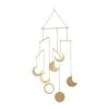 Grayson Lane Electric 38-in Matte Gold Metal Celestial Moon Wind Chime - Set of 2