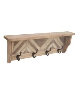 Grayson Lane Vintage Chevron Brown Wood Decorative 4 Screw Wall Hooks - Set of 1 -GRAYSON LANE shop 330941506 AlternateImage6 l