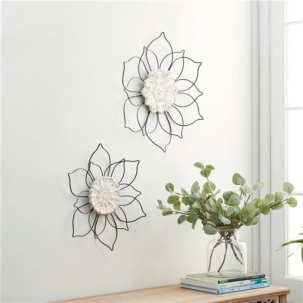 Grayson Lane 20.3-in H x 17.7-in W Ornamental Metal Wall Accent - Set of 2 2 Grayson Lane 20.3-in H x 17.7-in W Ornamental Metal Wall Accent - Set of 2 - Image 2