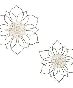 Grayson Lane 20.3-in H x 17.7-in W Ornamental Metal Wall Accent - Set of 2