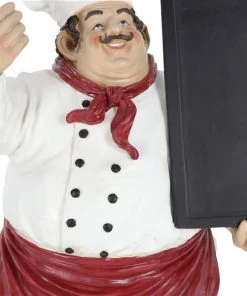 Grayson Lane Traditional Red/White Polystone Decorative Chef with Chalkboard Sign -GRAYSON LANE shop 330941567 AlternateImage5 l