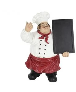 Grayson Lane Traditional Red/White Polystone Decorative Chef with Chalkboard Sign -GRAYSON LANE shop 330941567 AlternateImage7 l