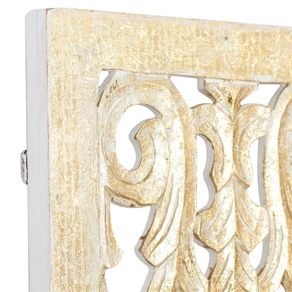 Grayson Lane 36-in H x 12-in W Ornamental Gold Wood Wall Accent 4 Grayson Lane 36-in H x 12-in W Ornamental Gold Wood Wall Accent - Image 4