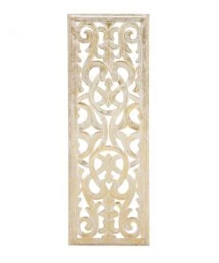 Grayson Lane 36-in H x 12-in W Ornamental Gold Wood Wall Accent