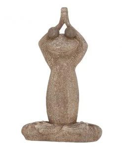 Grayson Lane 27-in x 17-in Brown Ceramic Eclectic Frog Garden Sculpture