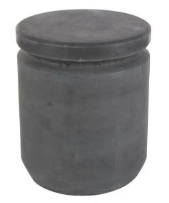 Grayson Lane 17-in x 15-in Black Outdoor Foot Stool