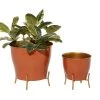 Grayson Lane 11.85-in W x 12-in H Orange Metal Wall Planter - 2-Pack