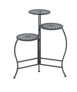 Grayson Lane 24-in Black Outdoor Round Cast Iron Plant Stand