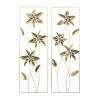 Grayson Lane 36-in H x 12-in W Contemporary Floral Metal Wall Accent - Set of 2