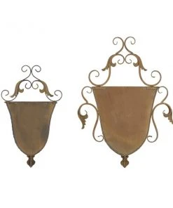 Grayson Lane 16-in W x 22-in H Brown Metal Hanging Planter - 2-Pack -GRAYSON LANE shop 330941643 AlternateImage5 l