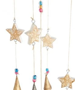 Grayson Lane 32-in Gold Wood Stars Wind Chime with Cone-Shaped Wind Catchers -GRAYSON LANE shop 330942153 AlternateImage4 l