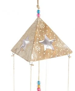 Grayson Lane 32-in Gold Wood Stars Wind Chime with Cone-Shaped Wind Catchers -GRAYSON LANE shop 330942153 AlternateImage5 l