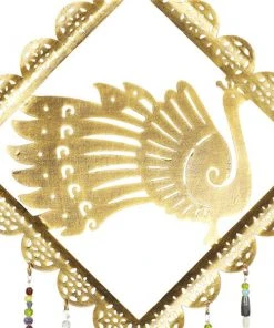 Grayson Lane 30-in Gold Metal Peacock Wind Chime with Multicoloured Glass Beads -GRAYSON LANE shop 330942159 AlternateImage4 l
