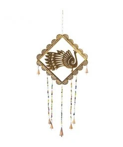 Grayson Lane 30-in Gold Metal Peacock Wind Chime with Multicoloured Glass Beads -GRAYSON LANE shop 330942159 AlternateImage7 l