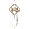 Grayson Lane 30-in Gold Metal Peacock Wind Chime with Multicoloured Glass Beads