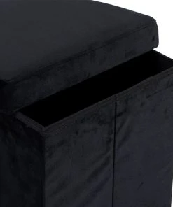 Grayson Lane Modern Black Polyester Square Integrated Storage Ottoman -GRAYSON LANE shop 330942161 AlternateImage3 l