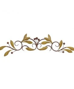 Grayson Lane 6-in H x 31-in W Traditional Floral Metal Wall Accent