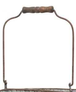 Grayson Lane 16-in x 15-in Silver Metal Farmhouse Planter with Handle -GRAYSON LANE shop 330942176 AlternateImage4 l