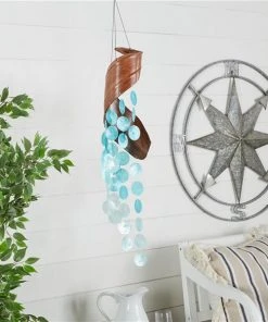Grayson Lane 27-in Blue Capiz Shell Wind Chime with Coconut Canopy -GRAYSON LANE shop 330942177 AlternateImage2 l