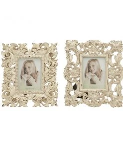 Grayson Lane White Traditional Photo Frame (4-in x 6-in) - Set of 2