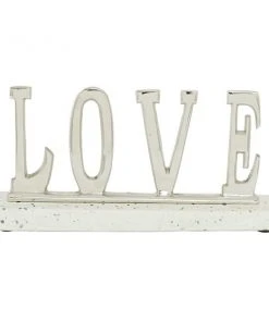 Grayson Lane Modern Silver Terrazzo Love Sign Tabletop Decoration