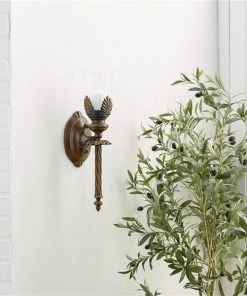 Grayson Lane 1-Candle Brown Metal Sconce Candle Holder 2 Grayson Lane 1-Candle Brown Metal Sconce Candle Holder -GRAYSON LANE shop 330942183 AlternateImage2 l