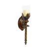 Grayson Lane 1-Candle Brown Metal Sconce Candle Holder