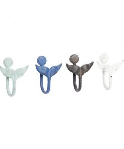 Grayson Lane 1-Hook Decorative Multicolour Iron Wall Hooks - Set of 4