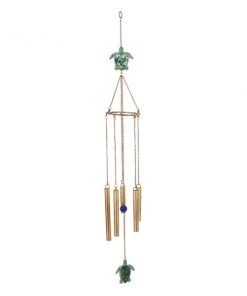 Grayson Lane 41-in Gold Metal Turtles Wind Chime