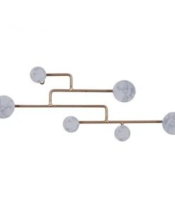 Grayson Lane 6-Hook Decorative Gold MDF Wall Hook