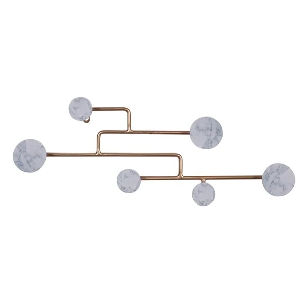 Grayson Lane 6-Hook Decorative Gold MDF Wall Hook 1 Grayson Lane 6-Hook Decorative Gold MDF Wall Hook