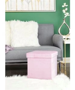 Grayson Lane Modern Pink Polyester Square Integrated Storage Ottoman 7 Grayson Lane Modern Pink Polyester Square Integrated Storage Ottoman -GRAYSON LANE shop 330942200 AlternateImage2 l