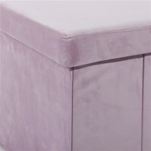 Grayson Lane Modern Pink Polyester Square Integrated Storage Ottoman 5 Grayson Lane Modern Pink Polyester Square Integrated Storage Ottoman - Image 5