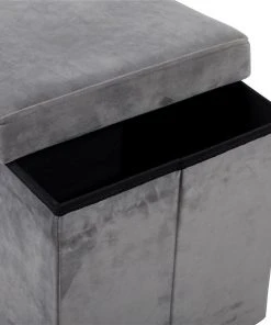 Grayson Lane Modern Grey Polyester Square Integrated Storage Ottoman -GRAYSON LANE shop 330942204 AlternateImage3 l