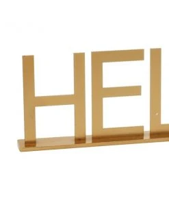 Grayson Lane Traditional Gold Metal Hello/Love Sign Tabletop Decoration - Set of 2 -GRAYSON LANE shop 330942206 AlternateImage5 l