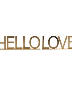 Grayson Lane Traditional Gold Metal Hello/Love Sign Tabletop Decoration - Set of 2 -GRAYSON LANE shop 330942206 AlternateImage7 l