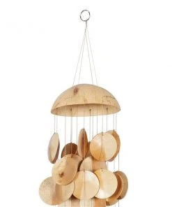 Grayson Lane 17-in Coastal Textured Gold/Beige Metal Capiz Wind Chime -GRAYSON LANE shop 330942211 AlternateImage3 l