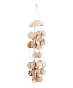 Grayson Lane 17-in Coastal Textured Gold/Beige Metal Capiz Wind Chime -GRAYSON LANE shop 330942211 AlternateImage5 l