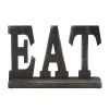 Grayson Lane Industrial Antique Black MDF Eat Sign Tabletop Decoration