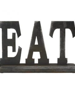 Grayson Lane Industrial Antique Black MDF Eat Sign Tabletop Decoration