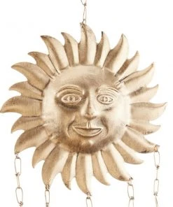 Grayson Lane 32-in Gold Metal Sunface Wind Chime with Dangling Flowers -GRAYSON LANE shop 330942218 AlternateImage3 l